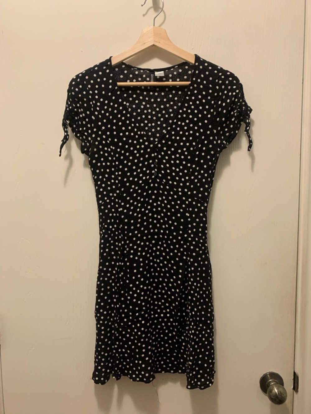 H&M Black and White Polka Dot Mini Dress